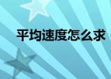 平均速度怎么求（平均速度的两种求法）
