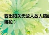 西出阳关无故人故人指的是谁（西出阳关无故人故人指的是哪位）