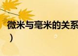 微米与毫米的关系（微米与毫米的关系是什么）