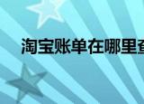淘宝账单在哪里查（淘宝账单查看方法）