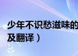 少年不识愁滋味的意思（少年不识愁滋味原文及翻译）