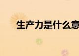 生产力是什么意思（生产力简单介绍）