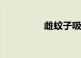  雌蚊子吸血雄蚊子吃什么