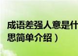 成语差强人意是什么意思（成语差强人意的意思简单介绍）