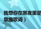 我想你在黑夜里是什么歌名（我想你在黑夜里歌曲歌词）