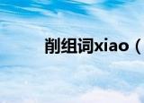 削组词xiao（削组词xiao有哪些）