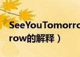 SeeYouTomorrow什么梗（SeeYouTomorrow的解释）