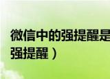 微信中的强提醒是什么意思（什么是微信中的强提醒）