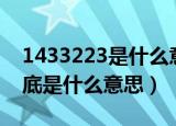 1433223是什么意思（王者荣耀1433223到底是什么意思）