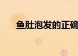 鱼肚泡发的正确方法（鱼肚如何泡发）