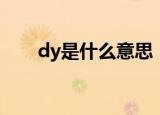 dy是什么意思（关于dy的意思介绍）