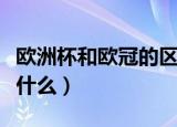 欧洲杯和欧冠的区别（欧洲杯和欧冠的区别是什么）