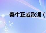 秦牛正威歌词（秦牛正威歌词是什么）