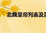 北魏皇帝列表及简介（北魏皇帝都有谁）
