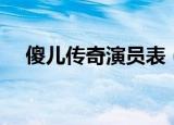 傻儿传奇演员表（傻儿传奇有哪些演员）