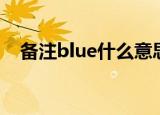 备注blue什么意思（备注blue意思简述）