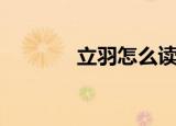 立羽怎么读（立羽是什么字）