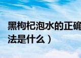 黑枸杞泡水的正确方法（黑枸杞泡水的正确方法是什么）