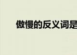 傲慢的反义词是什么（傲慢什么意思）