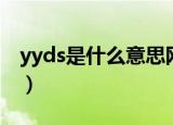 yyds是什么意思网络语（yyds网络语的含义）