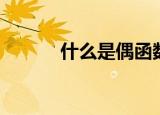 什么是偶函数（偶函数是什么）