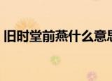 旧时堂前燕什么意思（旧时堂前燕简单释义）