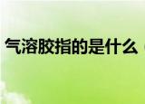 气溶胶指的是什么（气溶胶指的是什么东西）