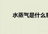 水蒸气是什么意思（什么是水蒸气）