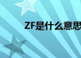 ZF是什么意思啊（ZF是什么意思）