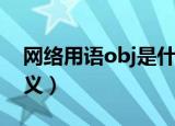 网络用语obj是什么意思（网络用语obj的含义）