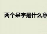 两个呆字是什么意思（两个呆字是啥意思）