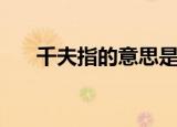 千夫指的意思是什么（千夫指的解释）
