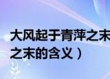 大风起于青萍之末是什么意思（大风起于青萍之末的含义）