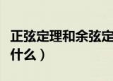 正弦定理和余弦定理（正弦定理和余弦定理是什么）