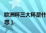 欧洲杯三大杯是什么意思（欧洲杯三大杯的意思）