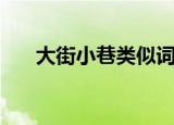 大街小巷类似词语（大街小巷的意思）