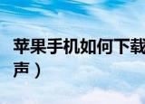 苹果手机如何下载铃声（苹果手机怎样下载铃声）