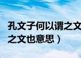 孔文子何以谓之文也翻译（科普孔文子何以谓之文也意思）