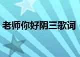 老师你好阴三歌词（老师你好阴三歌词介绍）
