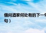 借问酒家何处有的下一句是什么（古诗借问酒家何处的下一句）