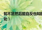 知不足然后能自反也知困然后能自强也的意思（该句出自何处）