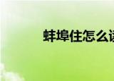 蚌埠住怎么读（蚌埠住如何读）