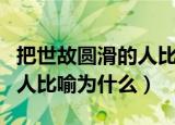 把世故圆滑的人比喻为什么（请问世故圆滑的人比喻为什么）