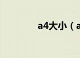a4大小（a4大小是怎样的）