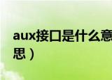 aux接口是什么意思（到底aux接口是什么意思）