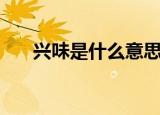 兴味是什么意思（兴味意思简单介绍）