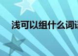 浅可以组什么词语（浅可以组哪些词语）