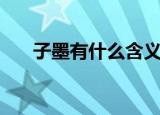 子墨有什么含义（子墨的寓意是什么）