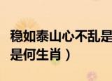 稳如泰山心不乱是什么生肖（稳如泰山心不乱是何生肖）