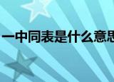 一中同表是什么意思（一中同表意思 是什么）
